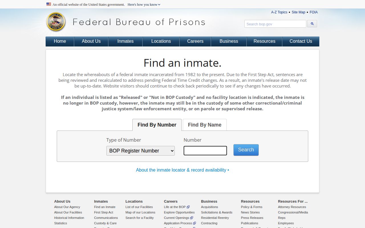 Federal release lookup for a Le Sueur County inmate